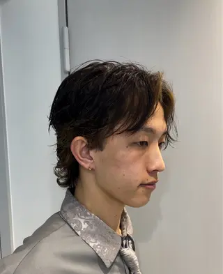 ショート カラー パーマ メンズ キッズ 栄💗レイヤーカット ｜韓国風｜haruのヘアスタイル