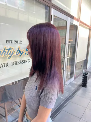 セミロング 栄　mighty by H所属・田中 蘭菜のヘアスタイル