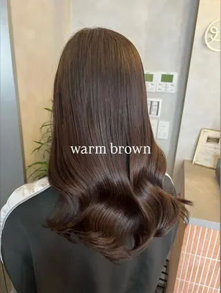 セミロング カラー 梅田/似合わせボブ /顔周り/RINKAのヘアスタイル