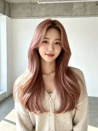 セミロング 韓国レイヤーカット 🫧大阪梅田レイヤーのヘアスタイル