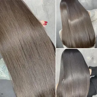 セミロング カラー パーマ LAS 代表 ナガカワ コウヘイのヘアスタイル