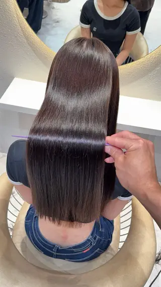 セミロング カラー レイヤー❣️縮毛矯正 川村利幸のヘアスタイル