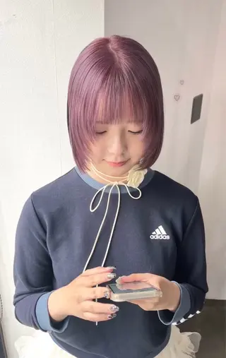 ミディアム カラー ヘアアレンジ girlyハイトーン /airi🍓🎀のヘアスタイル