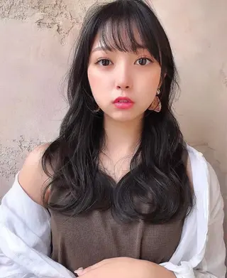 ロング カラー ❤️ブリーチなし💚 ダブルカラー平野実花のヘアスタイル