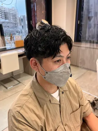 パーマ メンズ 柳澤 和也のヘアスタイル