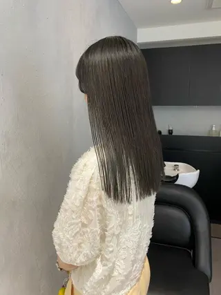 セミロング カラー パーマ ヘアアレンジ 髪質改善絹髪質感TR レイヤーカット/熊澤のヘアスタイル