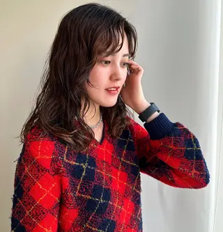 ロング カラー パーマ hibiki/セット /透明感カラーのヘアスタイル