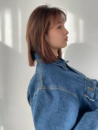 ミディアム カラー 高田 翔平のヘアスタイル