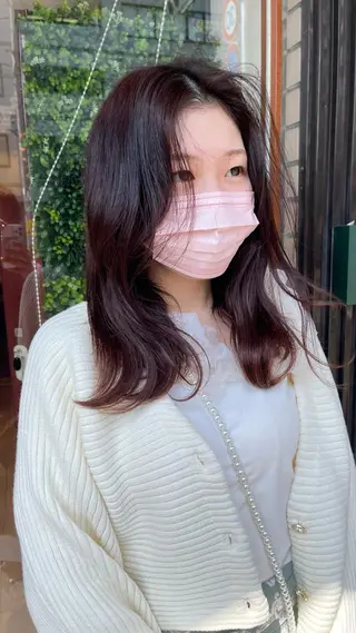 セミロング 🇰🇷韓国ヘア 🇰🇷ナミユウのヘアスタイル