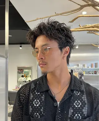 ショート パーマ メンズ 【圧倒的センス】 まる/メンズカラーのヘアスタイル