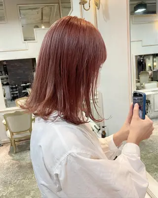 ミディアム カラー RUKA 美容院×ネイリストのヘアスタイル