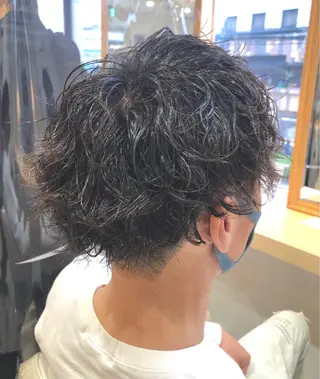 ショート パーマ メンズ 低ダメージ施術/ 🐮牛木 史裕🐮のヘアスタイル