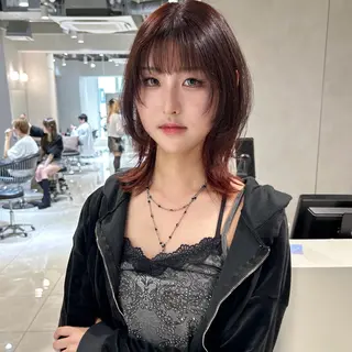 ミディアム ツヤハイトーン/ レイヤー💫mayuのヘアスタイル