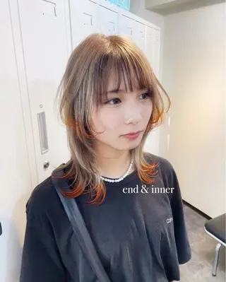 ミディアム カラー 🌈艶ハイトーン🌈 心を込めます🤝涼介のヘアスタイル