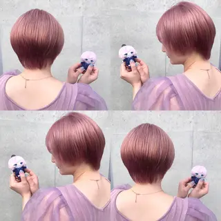 ショート カラー 推しカラー✨ オタク美容師ユウカのヘアスタイル