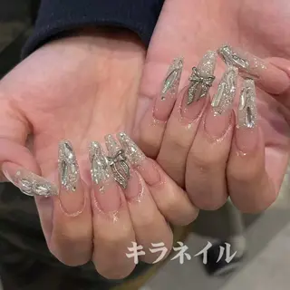 ネイル 🎀erika 長さだし💗モチ最高のネイルデザイン