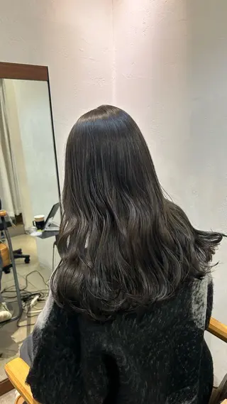 セミロング カラー じゅわっと暖色カラー 🍊Moemiのヘアスタイル