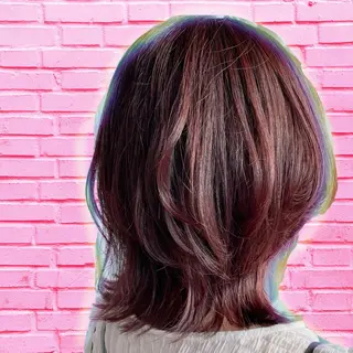 ショート カラー ヘアアレンジ なつき/艶ピンク/ girly hairのヘアスタイル