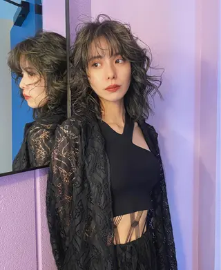 ミディアム カラー レイヤー/パーマ /ウルフ/nabeのヘアスタイル