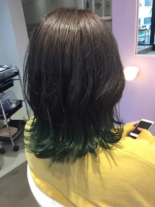 ミディアム 所渉/韓国レイヤー /ウルフカットのヘアスタイル