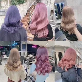 セミロング カラー ヘアアレンジ メンズ 韓国ヘア特化💍 tiam💍ブリーチのヘアスタイル