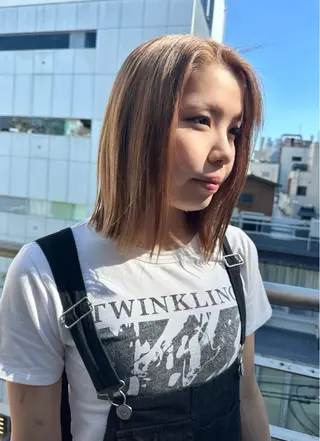 カラー 艶髪カラー/レイヤ ー支持No.1renのヘアスタイル