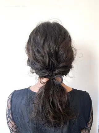 セミロング ヘアアレンジ 【azure横浜】 🧸misaki🌸のヘアスタイル