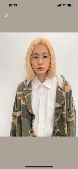 ミディアム カラー メンズ 藤澤 春菜  /  ACAのヘアスタイル