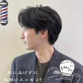 ミディアム メンズ KEEN creative hair所属・きょーすけ 💈barberのヘアスタイル