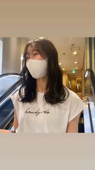 ミディアム カラー パーマ ヘアアレンジ メンズ 🍀髪質改善 ケアカラーrootsのヘアスタイル