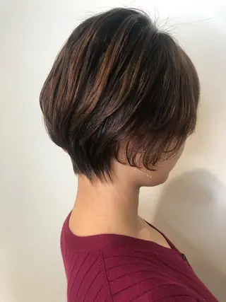 ショート パーマ 河合秀明/ショート /ボブ/レイヤーのヘアスタイル