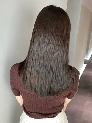 ミディアム カラー 髪質改善水素TR× レイヤーカット/熊澤のヘアスタイル