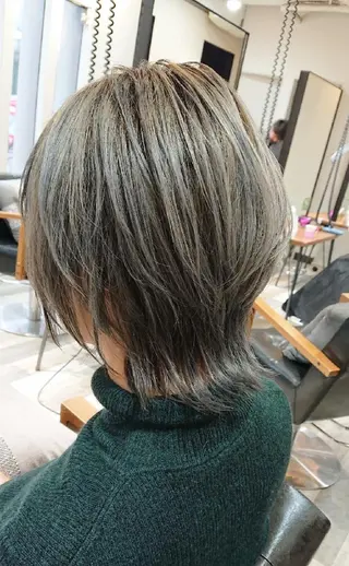 ミディアム カラー ACROあべの店所属・艶カラー/インナー /グラデ/大西小百合のヘアスタイル