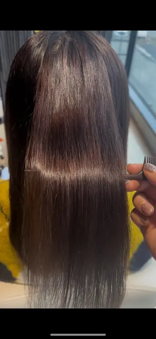 ロング よしなり あみのヘアスタイル