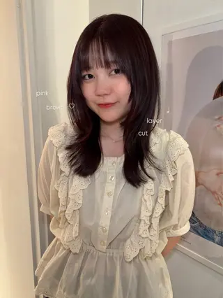 セミロング riria/ボブ /ブラウンカラー🎀のヘアスタイル