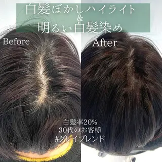 ショート カラー DX SHARE SALON所属・matka白髪ぼかし 大人ヘア/KEIKOのヘアスタイル