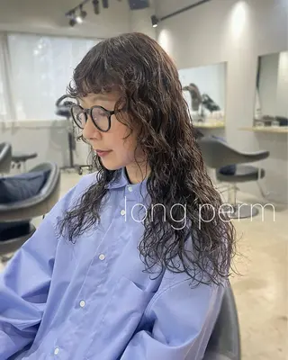 ロング パーマ 【arc】Ruri コテ巻き風パーマのヘアスタイル