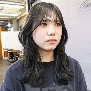 ロング カラー 藤川迅 当日予約可！ 名古屋パーマのヘアスタイル
