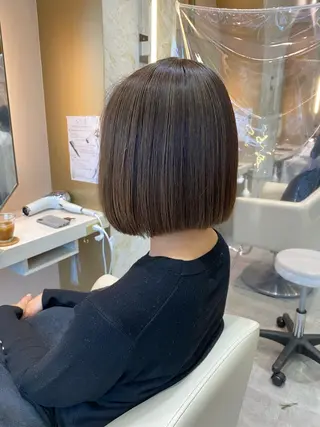 ミディアム 店長/mao/ 前髪/顔周りカットのヘアスタイル