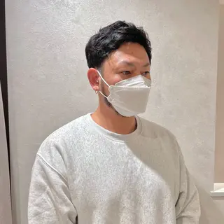 メンズ メンズフェザー毛流れ /鈴木健友のヘアスタイル