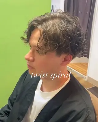 パーマ ヘアアレンジ メンズ メンズ特化 エシカル　松原大将のヘアスタイル