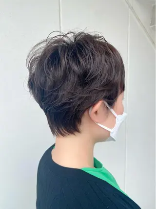 ショート パーマ 白髪ぼかし/ショート 特化🌟サトウユキのヘアスタイル