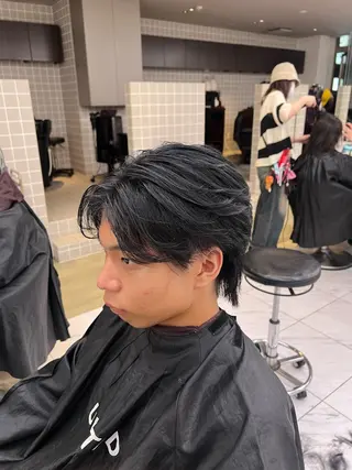 ショート カラー パーマ メンズ 韓国レイヤーカット /REIのヘアスタイル