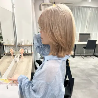ミディアム ⭐️横浜ブリーチ特化 美容師 堤涼⭐️のヘアスタイル