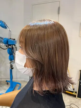 ミディアム カラー うしだ かおるのヘアスタイル