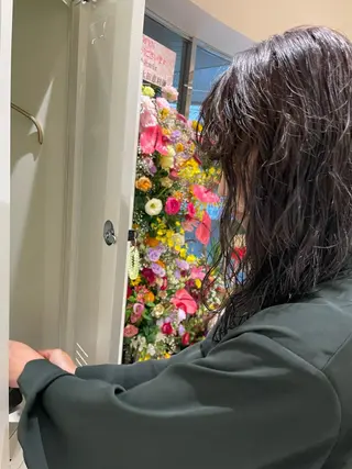 セミロング カラー パーマ 松永 梨央のヘアスタイル