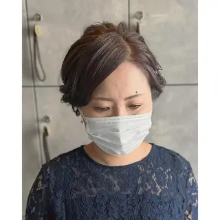 ミディアム カラー パーマ ヘアアレンジ メンズ キッズ BRAIDS💎愛子 大人ハイライト💎のヘアスタイル