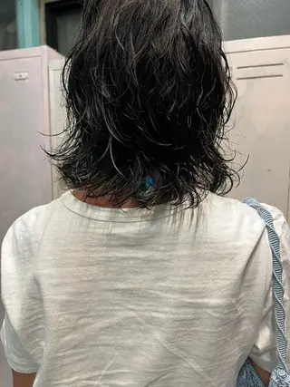 ミディアム パーマ yu  /透明感 カラー/caseyのヘアスタイル