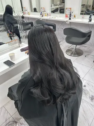 ロング カラー パーマ ヘアアレンジ メンズ ブリーチなしカラー/ ブラウン/レイヤーのヘアスタイル