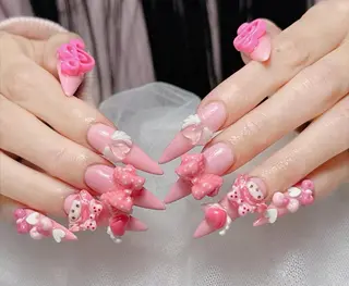 ロング カラー 高橋 ユキのネイルデザイン